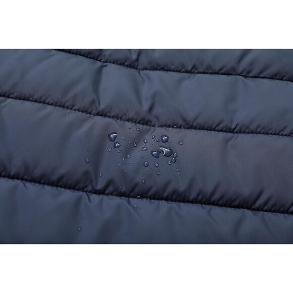 Women's Waterproof Thickened Long Down Puffer Jacket Coat Dark Blue Winter Warm - Picture 7 of 7